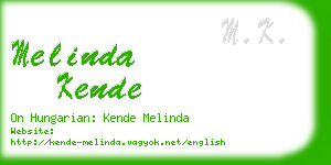 melinda kende business card